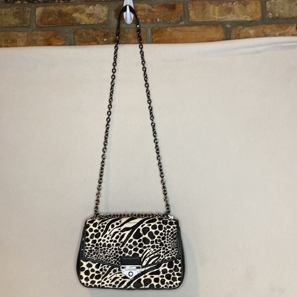 $598 RETAIL NWOT Michael Kors SoHo Quilted Animal Print Calf Hair Shoulder Bag - Picture 4 of 11